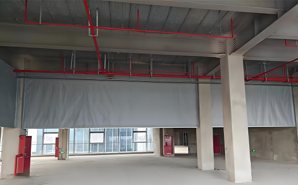 红山街道防火布挡烟垂壁